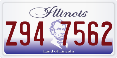 IL license plate Z947562