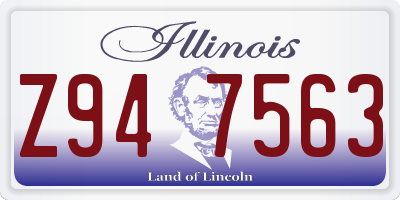 IL license plate Z947563
