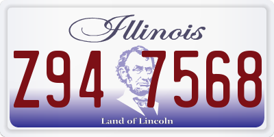 IL license plate Z947568