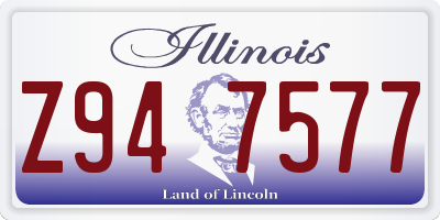 IL license plate Z947577