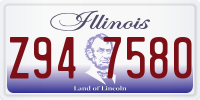 IL license plate Z947580