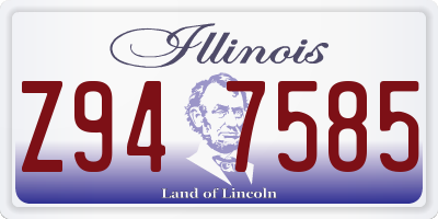 IL license plate Z947585