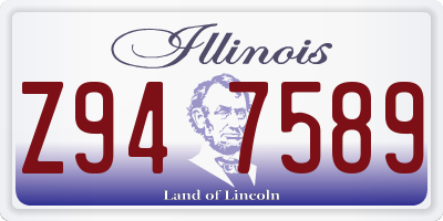 IL license plate Z947589