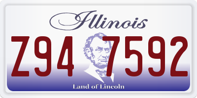 IL license plate Z947592