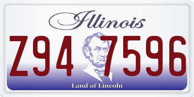 IL license plate Z947596