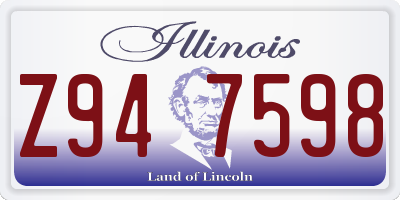 IL license plate Z947598
