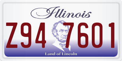 IL license plate Z947601