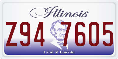 IL license plate Z947605