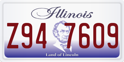 IL license plate Z947609