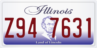 IL license plate Z947631