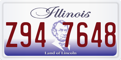 IL license plate Z947648