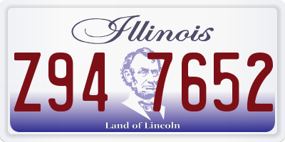 IL license plate Z947652