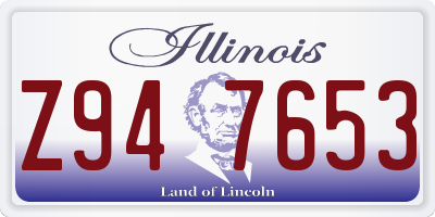 IL license plate Z947653