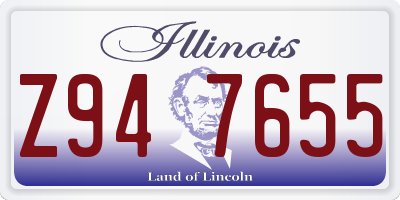IL license plate Z947655