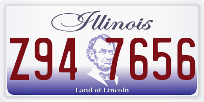 IL license plate Z947656