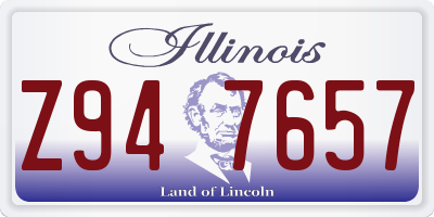 IL license plate Z947657