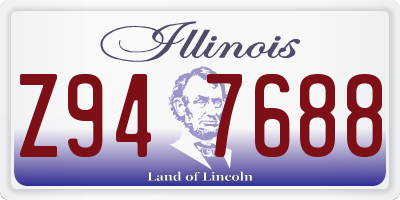 IL license plate Z947688