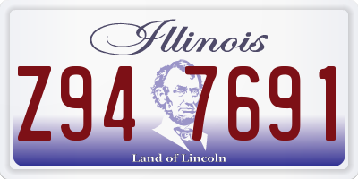 IL license plate Z947691