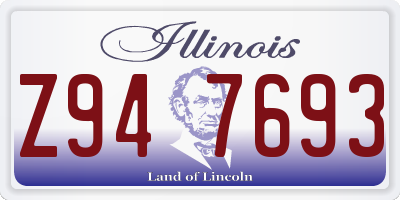 IL license plate Z947693