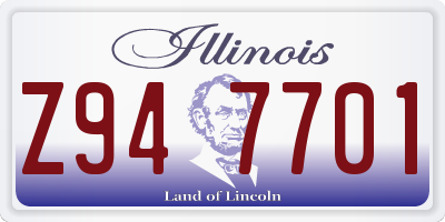 IL license plate Z947701