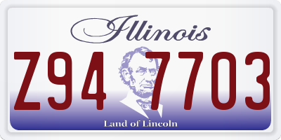IL license plate Z947703