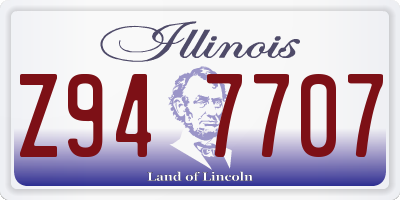 IL license plate Z947707