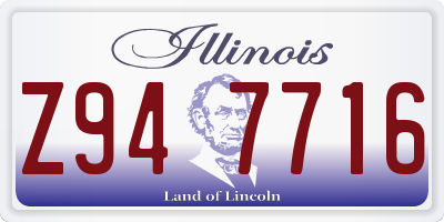 IL license plate Z947716