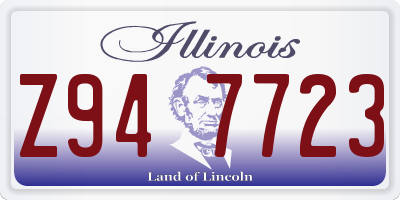 IL license plate Z947723