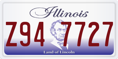 IL license plate Z947727