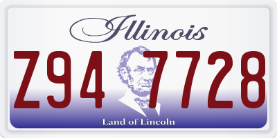 IL license plate Z947728