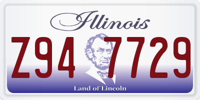 IL license plate Z947729