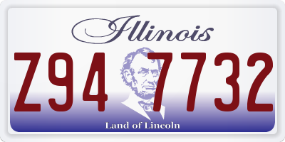 IL license plate Z947732
