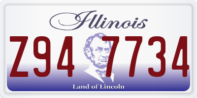 IL license plate Z947734