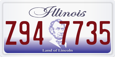 IL license plate Z947735