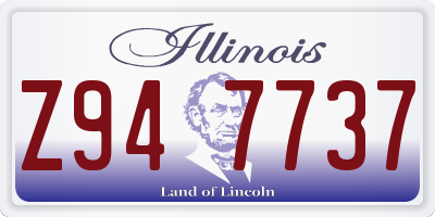 IL license plate Z947737