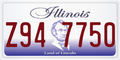 IL license plate Z947750