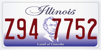 IL license plate Z947752