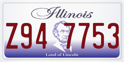 IL license plate Z947753