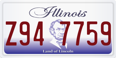 IL license plate Z947759