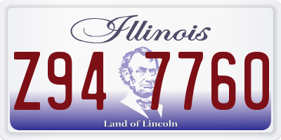 IL license plate Z947760