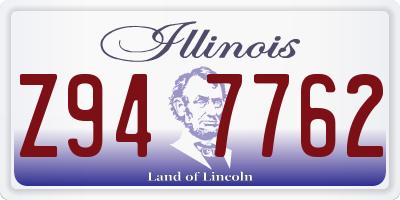 IL license plate Z947762