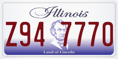 IL license plate Z947770