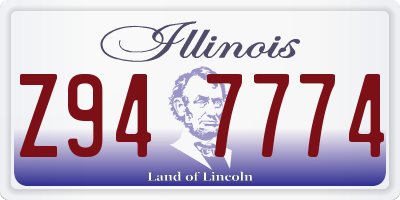IL license plate Z947774