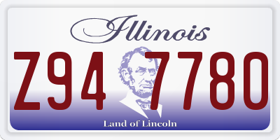 IL license plate Z947780