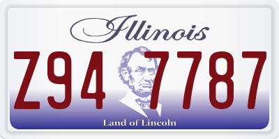 IL license plate Z947787
