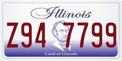 IL license plate Z947799