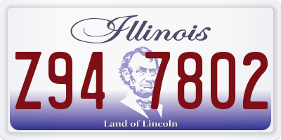 IL license plate Z947802