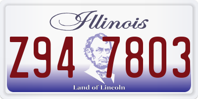 IL license plate Z947803