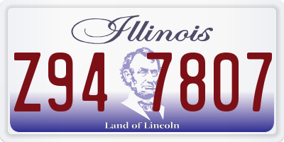 IL license plate Z947807