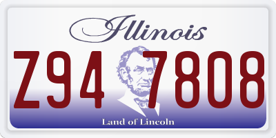 IL license plate Z947808